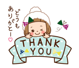 The winter clothes sticker of the girl. sticker #8238489