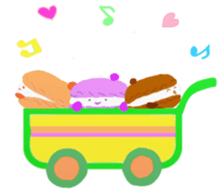Cutie macaroon cake sticker #8238980