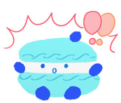 Cutie macaroon cake sticker #8238985