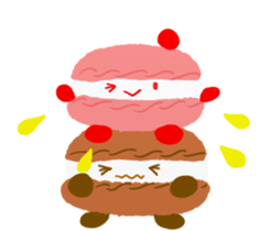 Cutie macaroon cake sticker #8239005