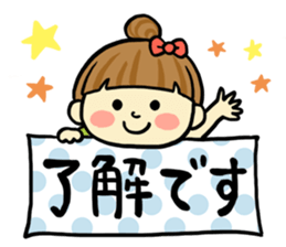 Top knot girl! sticker #8239876