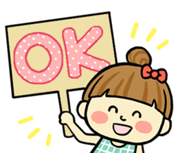 Top knot girl! sticker #8239878