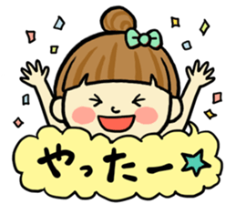 Top knot girl! sticker #8239897