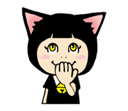 Daily life of black cat ear Tamako sticker #8239956