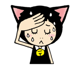 Daily life of black cat ear Tamako sticker #8239961