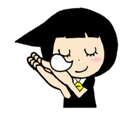 Daily life of black cat ear Tamako sticker #8239976