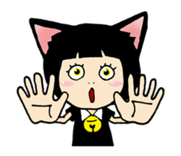 Daily life of black cat ear Tamako sticker #8239978