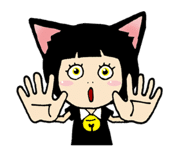 Daily life of black cat ear Tamako sticker #8239978
