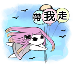 Black Bow Girl sticker #8240826