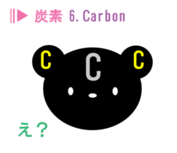 element symbol bear sticker #8242601