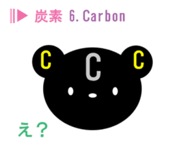 element symbol bear sticker #8242601