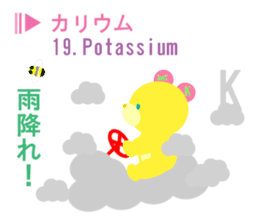 element symbol bear sticker #8242614