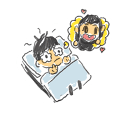 Long Distance Cute Power Couple sticker #8243800