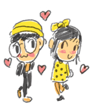 Long Distance Cute Power Couple sticker #8243811