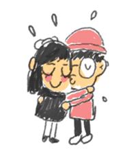 Long Distance Cute Power Couple sticker #8243813