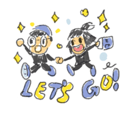 Long Distance Cute Power Couple sticker #8243814