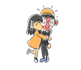 Long Distance Cute Power Couple sticker #8243821