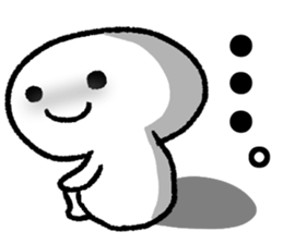 Strange white creature sticker #8244179