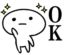 Strange white creature sticker #8244193