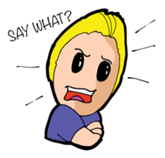 Cute Blonde Boy sticker #8244904