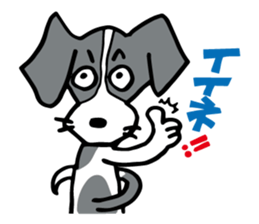 flap-flap lop-eared dog & bright kitten sticker #8246996