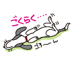 flap-flap lop-eared dog & bright kitten sticker #8247003