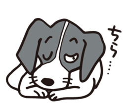 flap-flap lop-eared dog & bright kitten sticker #8247008