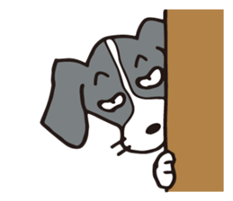 flap-flap lop-eared dog & bright kitten sticker #8247012