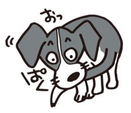 flap-flap lop-eared dog & bright kitten sticker #8247016