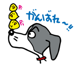 flap-flap lop-eared dog & bright kitten sticker #8247017