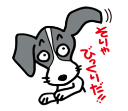 flap-flap lop-eared dog & bright kitten sticker #8247022