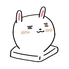 Rice cake rabbit stickers
