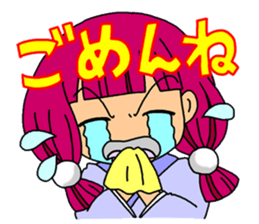 Over Reaction Girl2 sticker #8247809