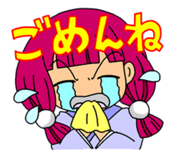 Over Reaction Girl2 sticker #8247809