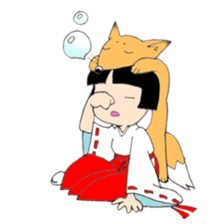 Miko and fox sticker #8249248