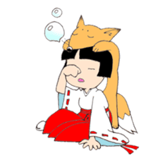 Miko and fox sticker #8249248