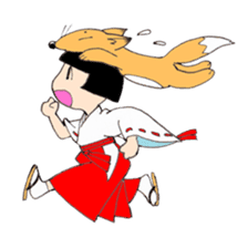 Miko and fox sticker #8249252