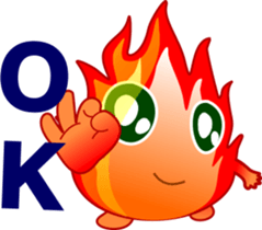 Small flames sticker #8250401