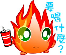 Small flames sticker #8250417