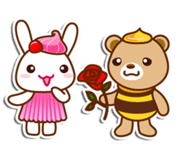 Honey Bear and sweety Rabbit sticker #8253148