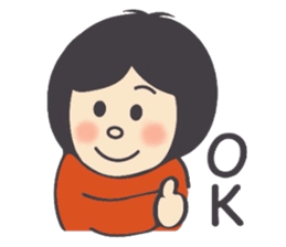 The girl'sSticker which can be useddaily sticker #8253801