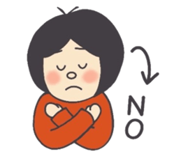 The girl'sSticker which can be useddaily sticker #8253802