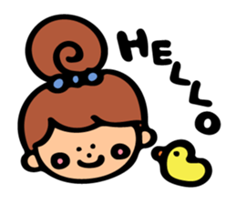 Happy Bear & Girl sticker #8254771