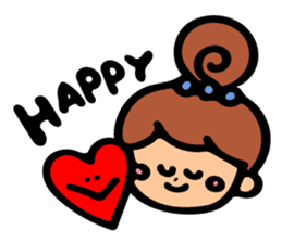 Happy Bear & Girl sticker #8254777