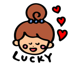 Happy Bear & Girl sticker #8254779