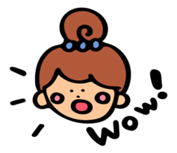 Happy Bear & Girl sticker #8254782