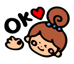 Happy Bear & Girl sticker #8254784