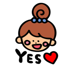 Happy Bear & Girl sticker #8254786