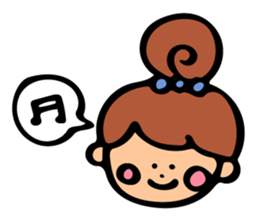 Happy Bear & Girl sticker #8254790