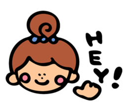 Happy Bear & Girl sticker #8254794